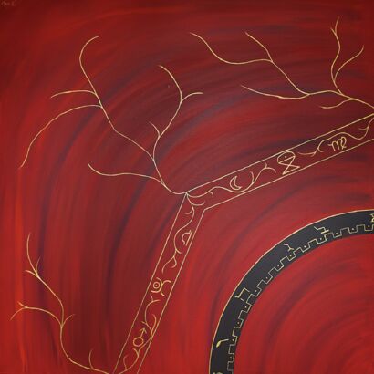 Sacred Circle 3/4 - a Paint Artowrk by Marc Violette